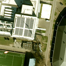 Sand Volleyball Court — aerial view