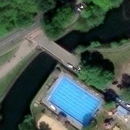 Sand Volleyball Court — aerial view