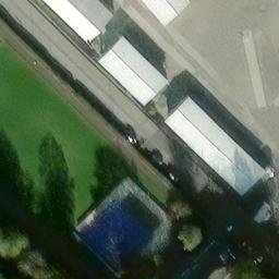 Sand Volleyball Court — aerial view