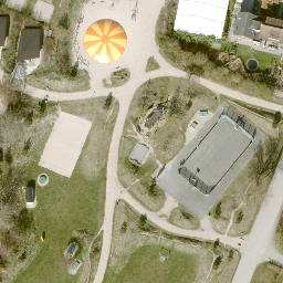 Sand Volleyball Court — aerial view