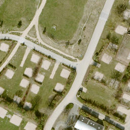 Grass Volleyball Court — aerial view
