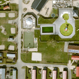 Sand Volleyball Court — aerial view