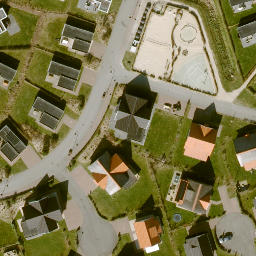 Sand Volleyball Court — aerial view