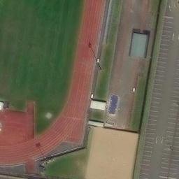 Sand Volleyball Court — aerial view