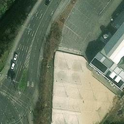 Sand Volleyball Court in Leipzig, Sachsen — aerial view