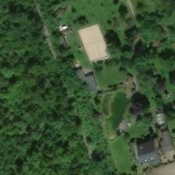 Sand Volleyball Court, Merseburg — aerial view