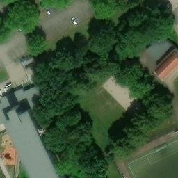Sand Volleyball Court in Zscherben, Sachsen-Anhalt — aerial view
