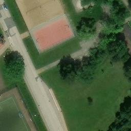 Sand Volleyball Court, Merseburg — aerial view