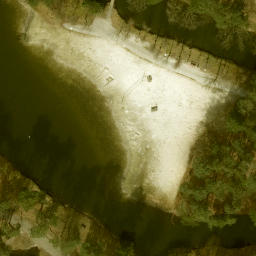 Sand Volleyball Court — aerial view