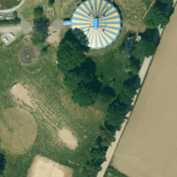 Sand Volleyball Court — aerial view