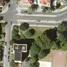 Sand Volleyball Court in Kassel, Hessen — aerial view