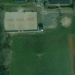 Sand Volleyball Court in Großzschocher, Sachsen — aerial view