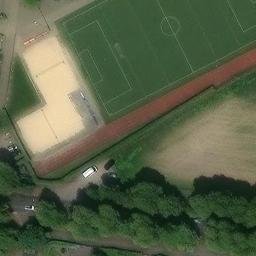 Volleyball Court near Düsseldorf — aerial view