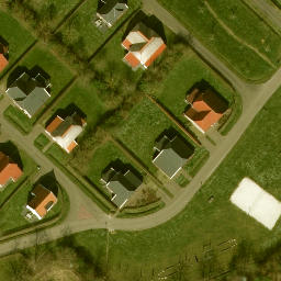 Sand Volleyball Court — aerial view