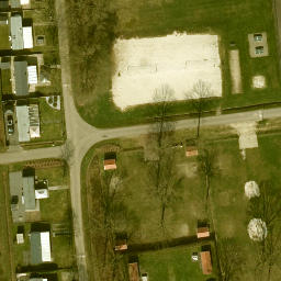 Sand Volleyball Court — aerial view