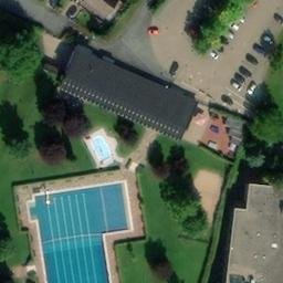 Sand Volleyball Court in Bad Sooden-Allendorf, Hessen — aerial view