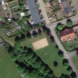 Sand Volleyball Court — aerial view