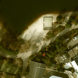 Sand Volleyball Court — aerial view