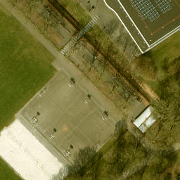 Sand Volleyball Court — aerial view
