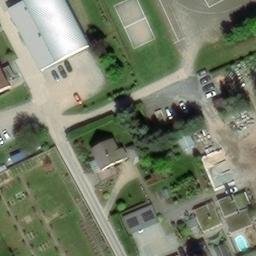 Sand Volleyball Court, Haselbachtal — aerial view