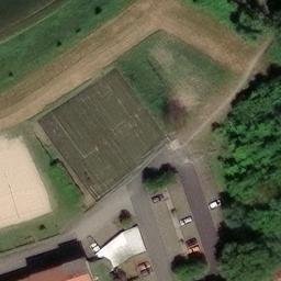 Sand Volleyball Court, Grimma — aerial view