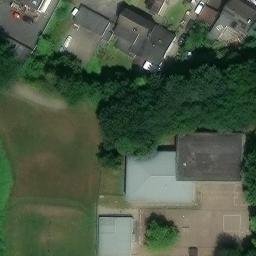 Grass Volleyball Court — aerial view