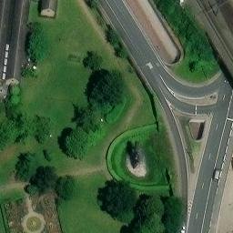 Grass Volleyball Court — aerial view