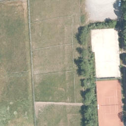 Sand Volleyball Court, Medebach — aerial view