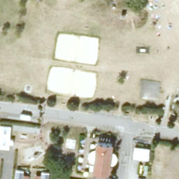 Sand Volleyball Court in Eschwege, Hessen — aerial view