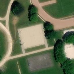 Sand Volleyball Court — aerial view
