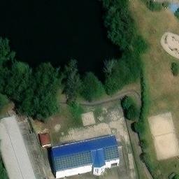 Sand Volleyball Court in Bad Lausick, Sachsen — aerial view