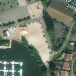 Sand Volleyball Court — aerial view