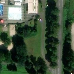 Sand Volleyball Court — aerial view