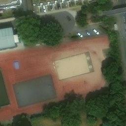 Sand Volleyball Court — aerial view