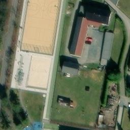 Volleyball Court near Neukirch/Lausitz — aerial view