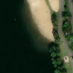 Sand Volleyball Court — aerial view