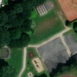 Sand Volleyball Court — aerial view