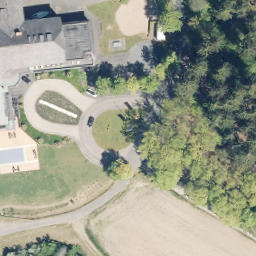 Sand Volleyball Court, Olpe — aerial view