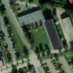 Grass Volleyball Court — aerial view