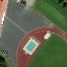 Sand Volleyball Court — aerial view