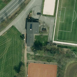 Sand Volleyball Court — aerial view