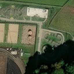 Sand Volleyball Court — aerial view