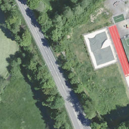 Sand Volleyball Court, Bergneustadt — aerial view