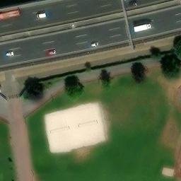 Sand Volleyball Court — aerial view
