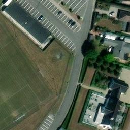 Sand Volleyball Court — aerial view