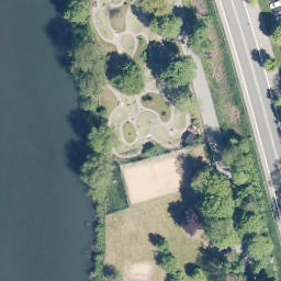 Sand Volleyball Court, Olpe — aerial view