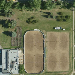 South Calgary Beach Volleyball Court — aerial view
