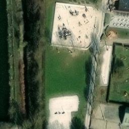 Sand Volleyball Court — aerial view