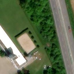 Sand Volleyball Court in Erfurt, Thüringen — aerial view