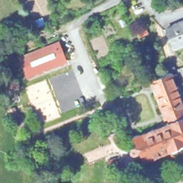 Sand Volleyball Court in Gerstungen, Hessen — aerial view